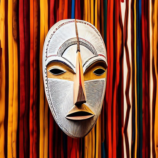 Masque africain coloré : art, culture et symboles sacrés - Partd'Afrique