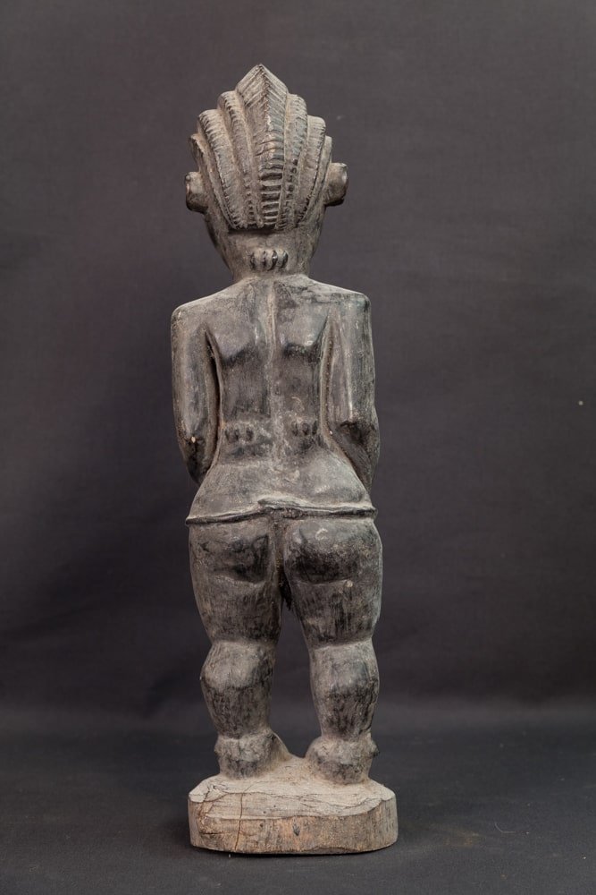 Statue Baoulé féminine debout -