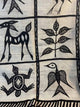 Batik africain motifs animaux et végétation - 