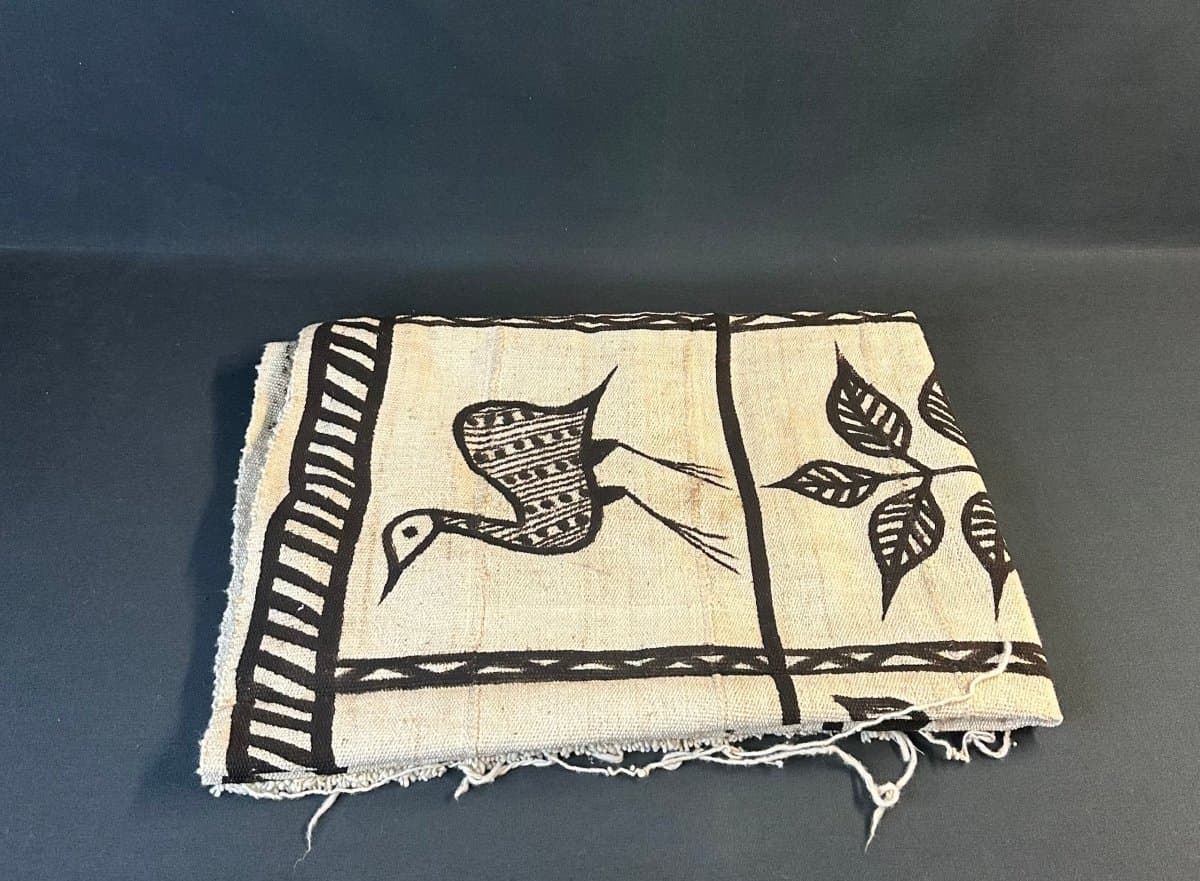 Batik africain motifs animaux et végétation - 