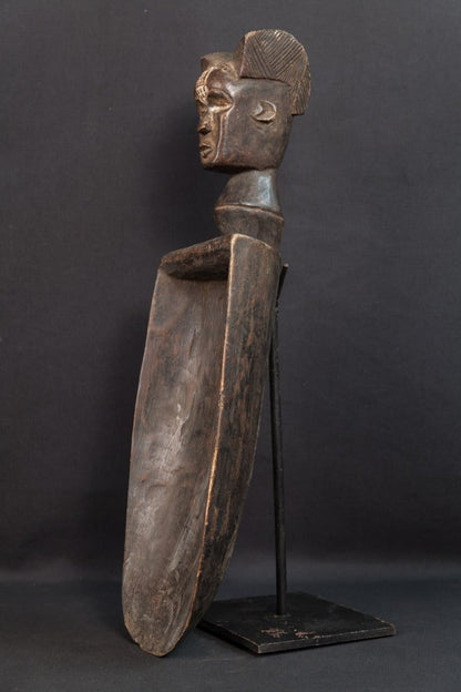 Cuillère en bois stylisé à cornes - 