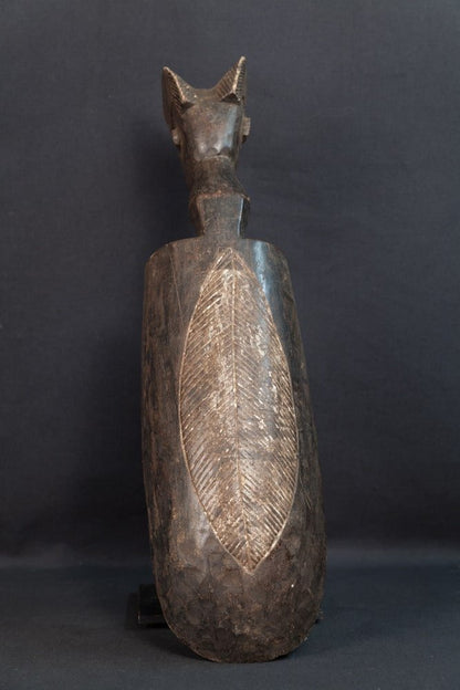 Cuillère en bois stylisé à cornes - 