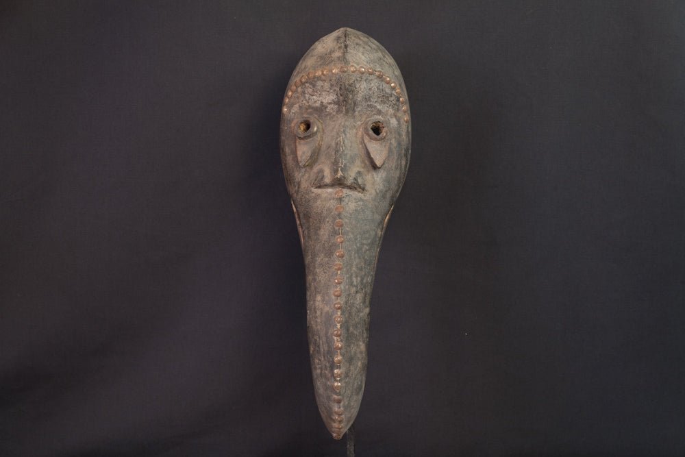 Masque Dan à bec d'oiseau allongé et yeux en amande - 
