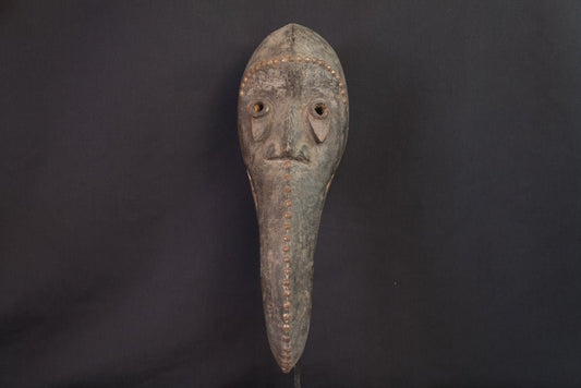 Masque Dan à bec d'oiseau allongé et yeux en amande - 