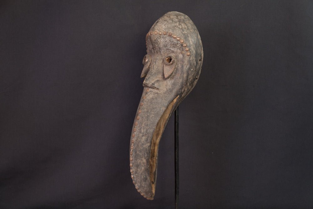 Masque Dan à bec d'oiseau allongé et yeux en amande - 