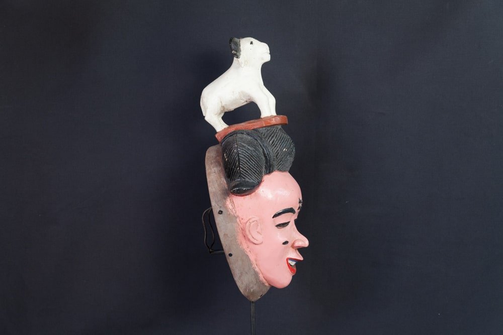 Masque Gouro à coiffe de chèvre - 