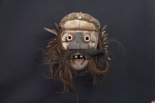 Masque Guere à large bouche et yeux globuleux - 